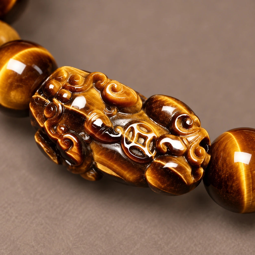 Carved Tiger Eye Pixiu Bracelet