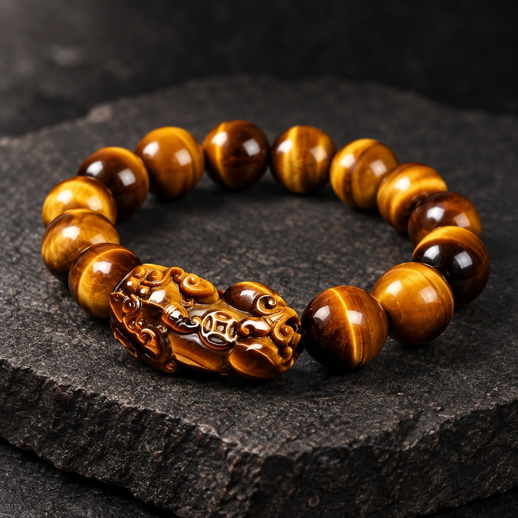 Carved Tiger Eye Pixiu Bracelet