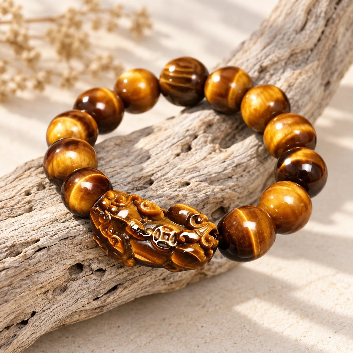 Carved Tiger Eye Pixiu Bracelet