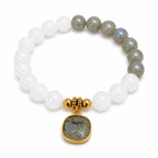 Harmony Duo Labradorite & White Jade Bracelet Set
