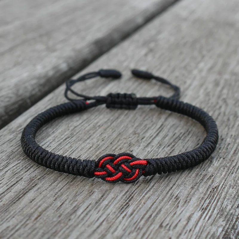 Red and Black Couple String Bracelet Set