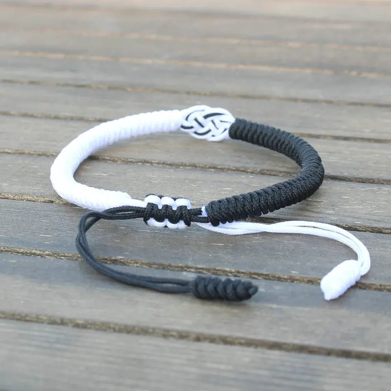 Red and Black Couple String Bracelet Set