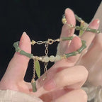 Oriental Bamboo Glass Bead Bracelet