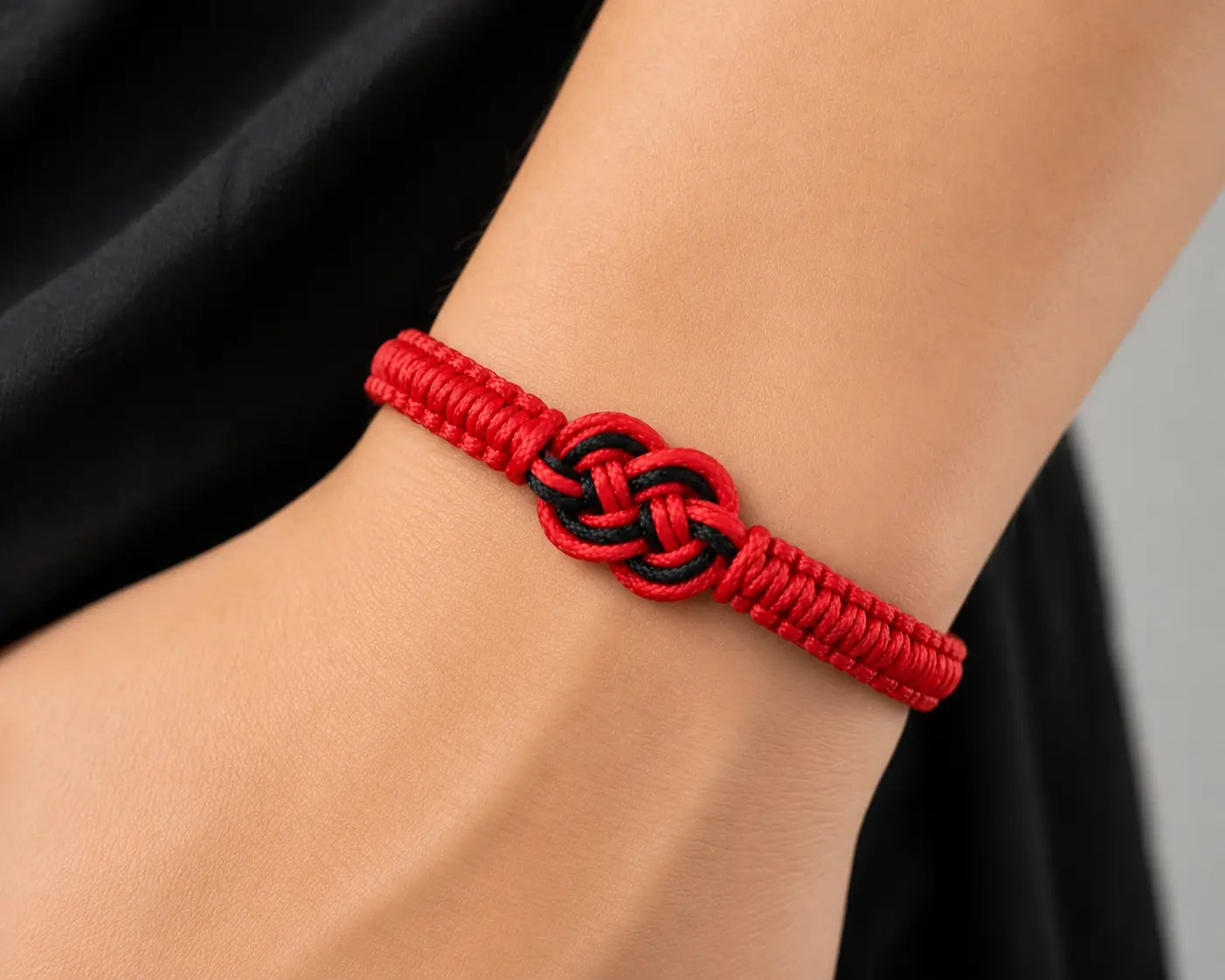 Red and Black Couple String Bracelet Set